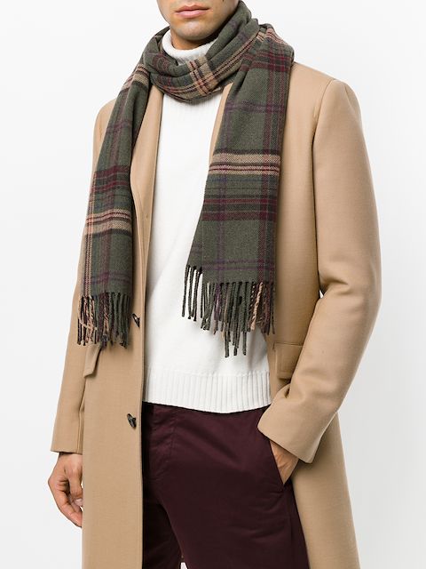 POLO RALPH LAUREN Checked Fringed Scarf | ModeSens