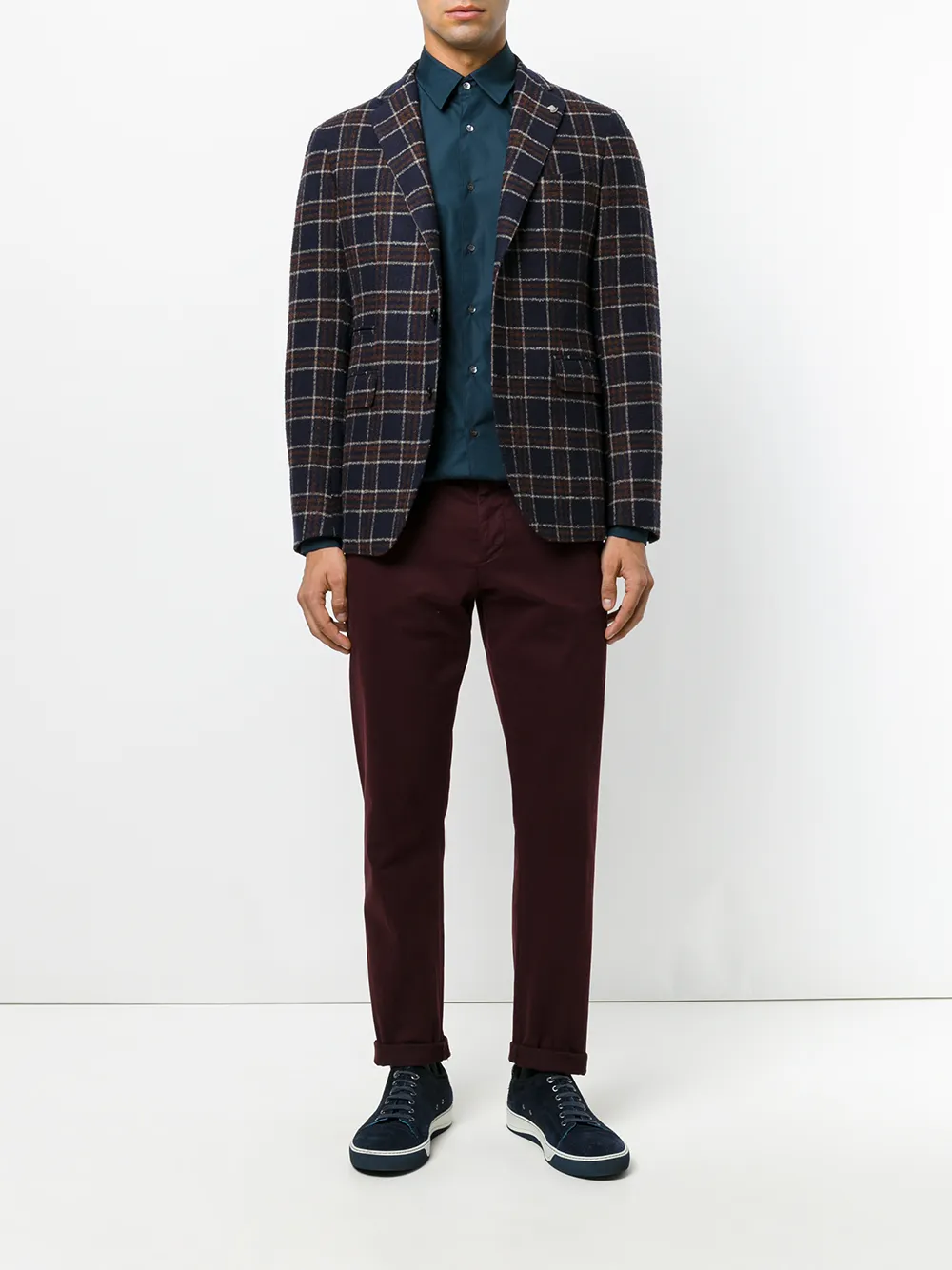 ASPESI gathered cuffs shirt - Blauw