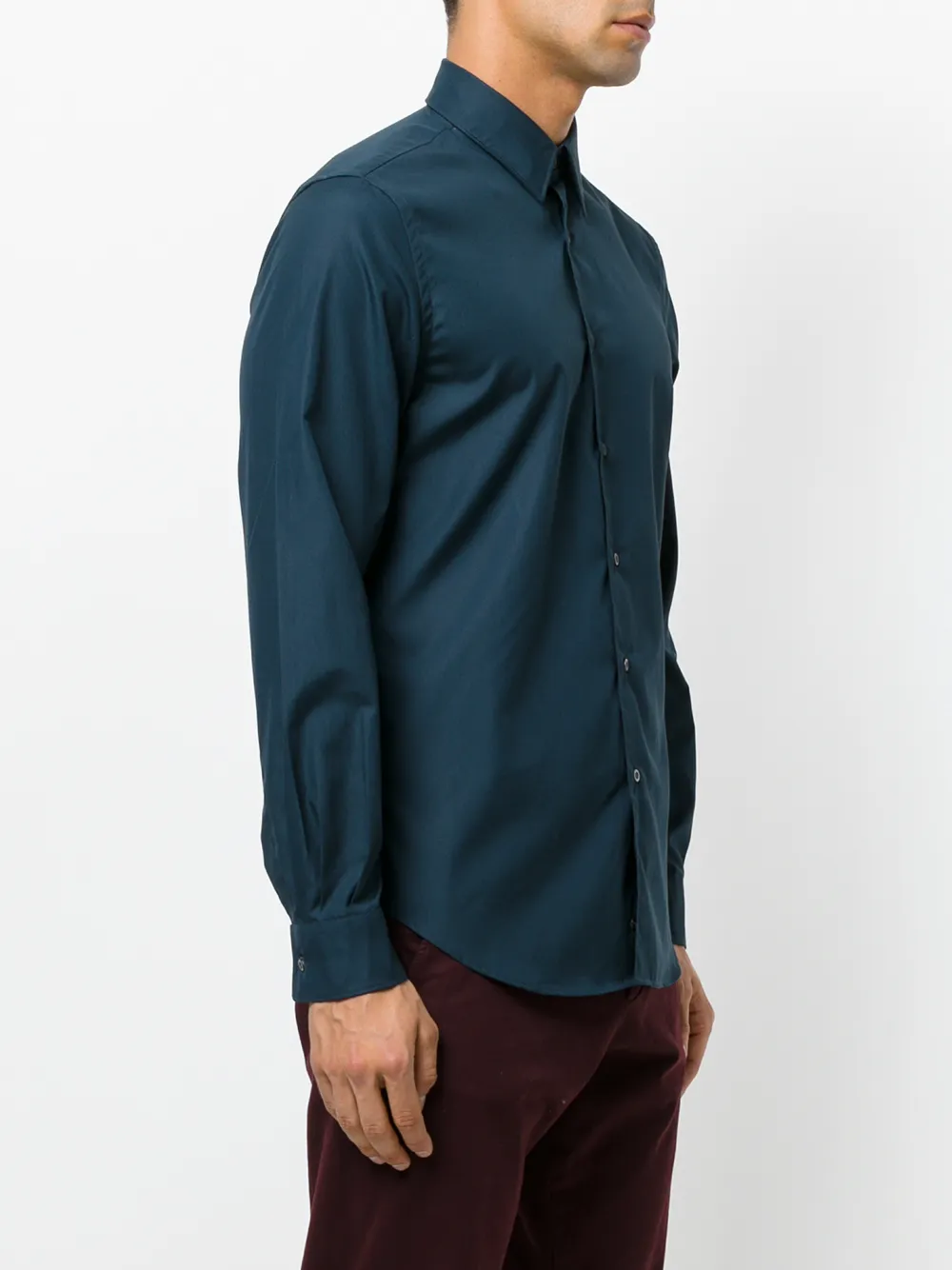 ASPESI gathered cuffs shirt Blauw