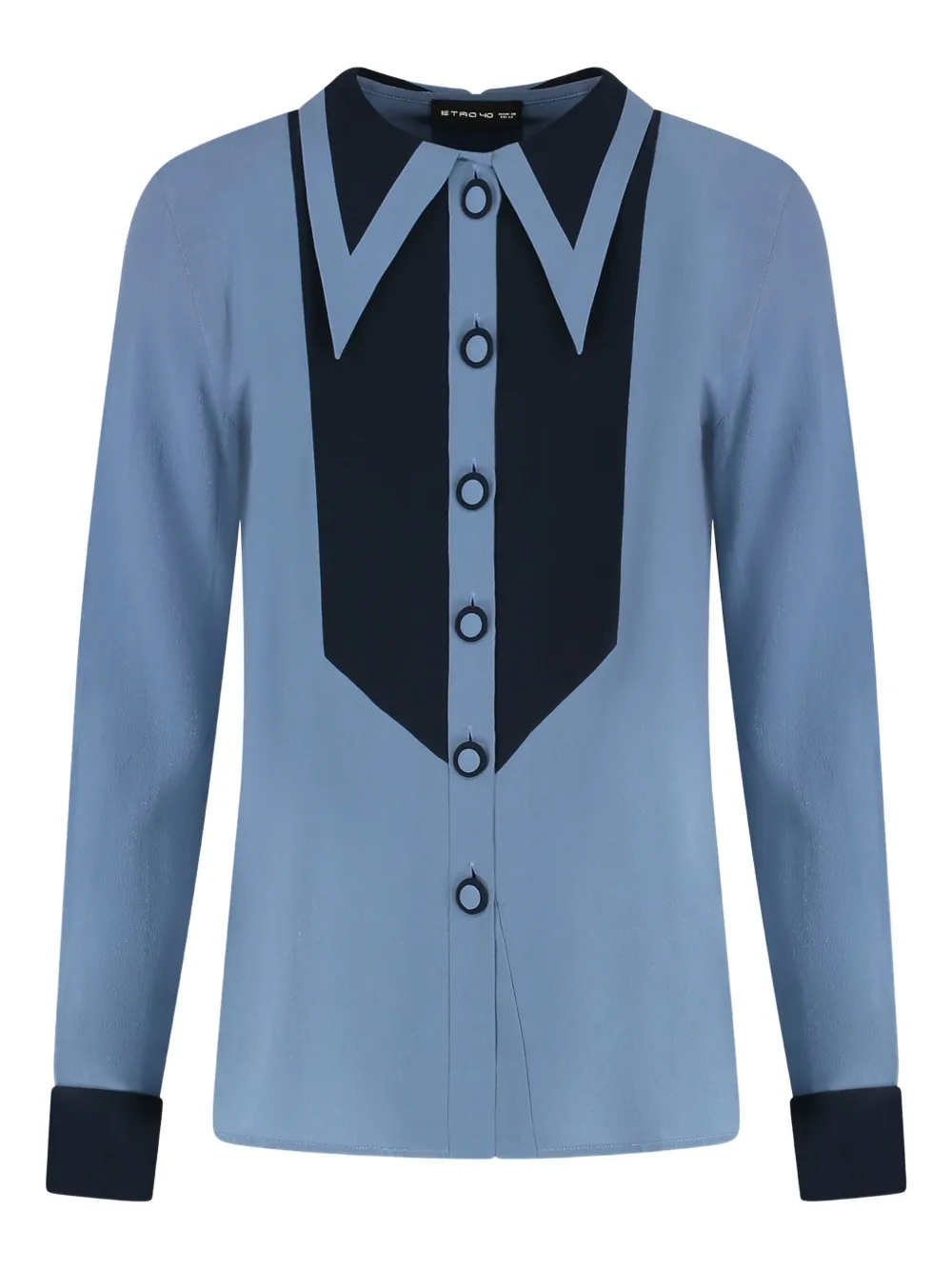 ETRO geometric-detail shirt | Blue | Image 1
