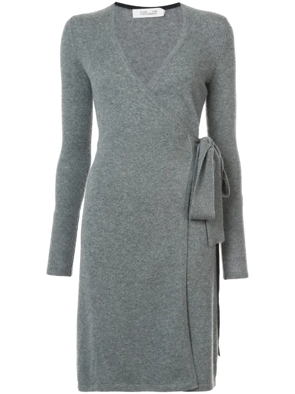 new linda cashmere wrap dress