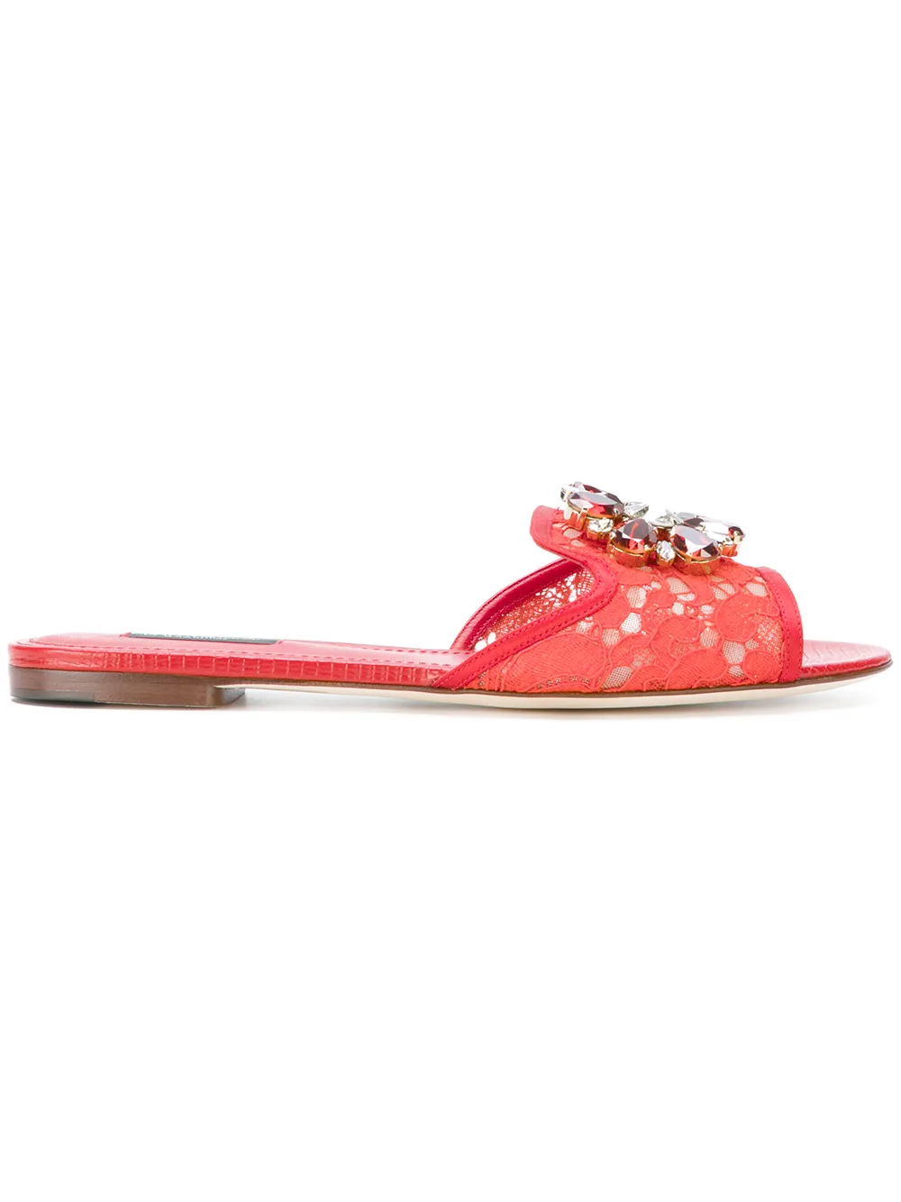 Dolce & Gabbana Bianca flat sandals Rood