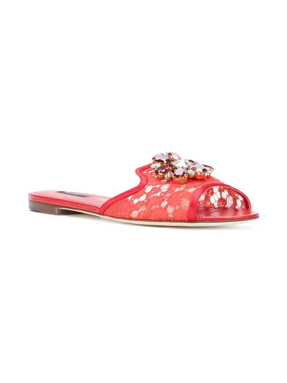 Dolce & Gabbana Bianca flat sandals Rood
