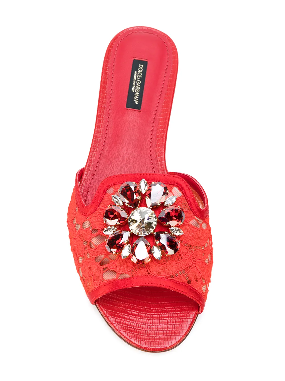 Dolce & Gabbana Bianca flat sandals Rood