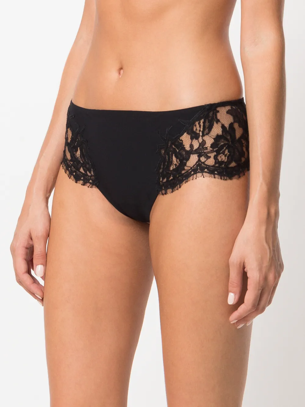 La Perla Lace Story Shorty briefs - Zwart