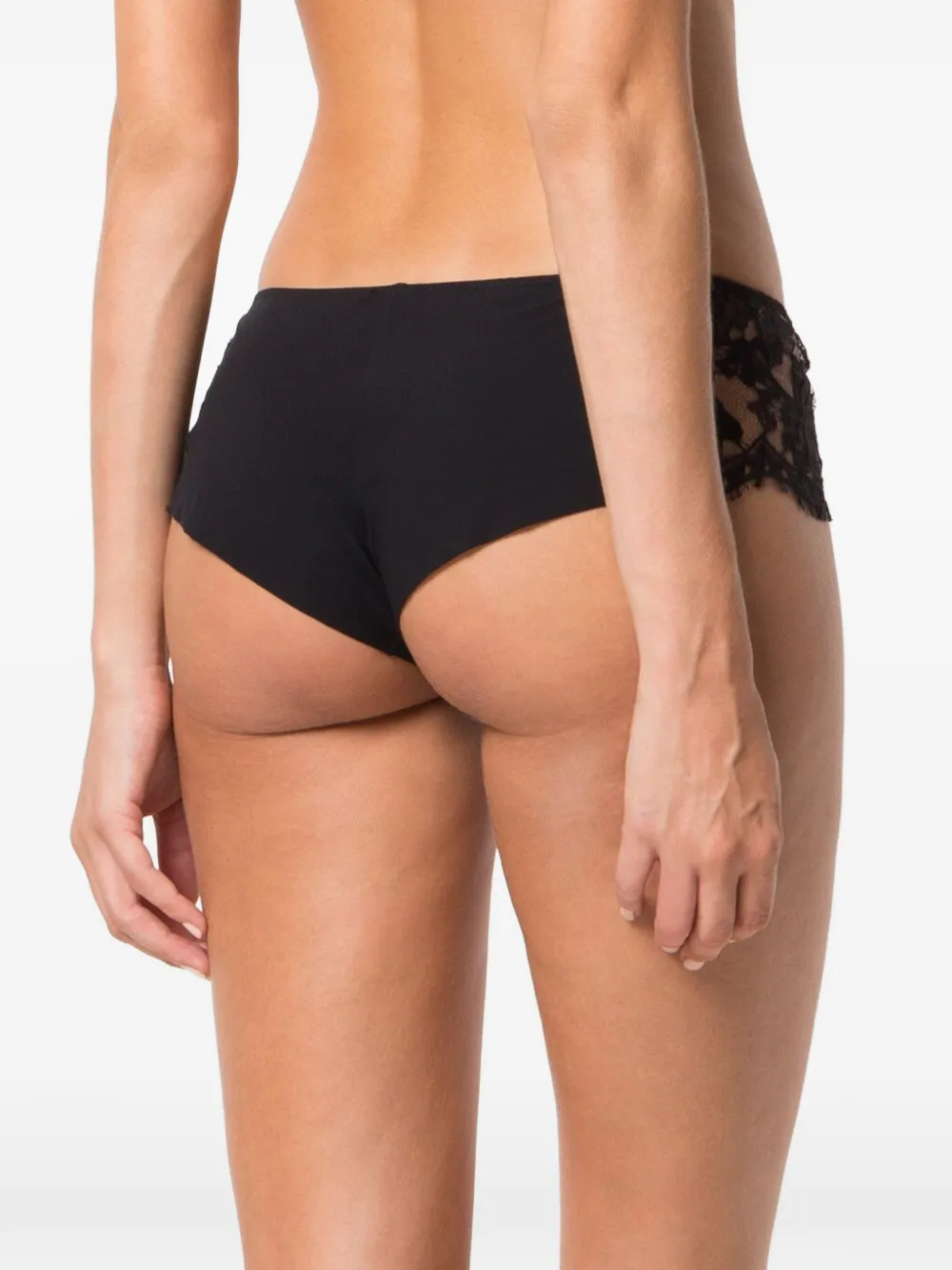  La Perla Lace Story Shorty Briefs - Black 