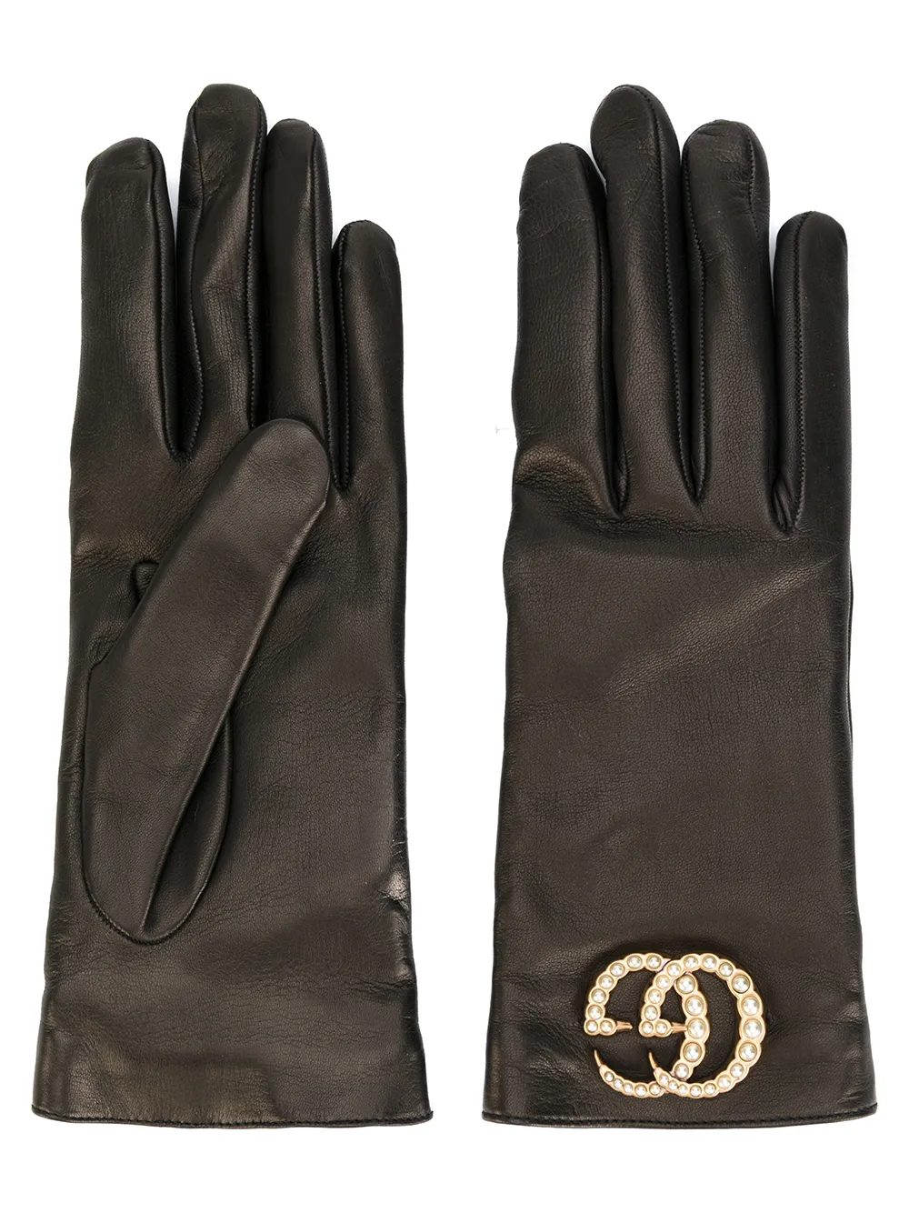 GG logo driving gloves