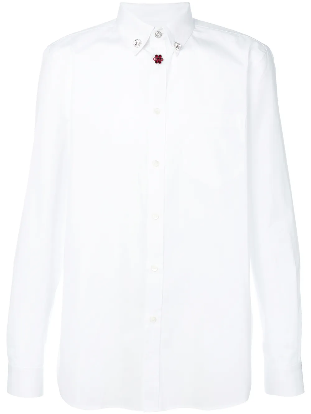 Givenchy Button-down-Hemd mit Schmuckknöpfen - Weiß