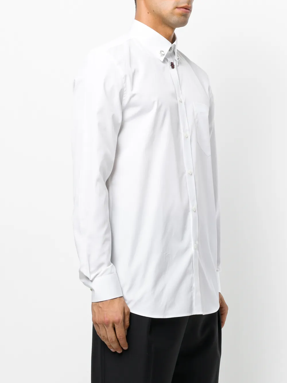  Givenchy Button Down Hemd Mit Schmuckknöpfen   Weiß 