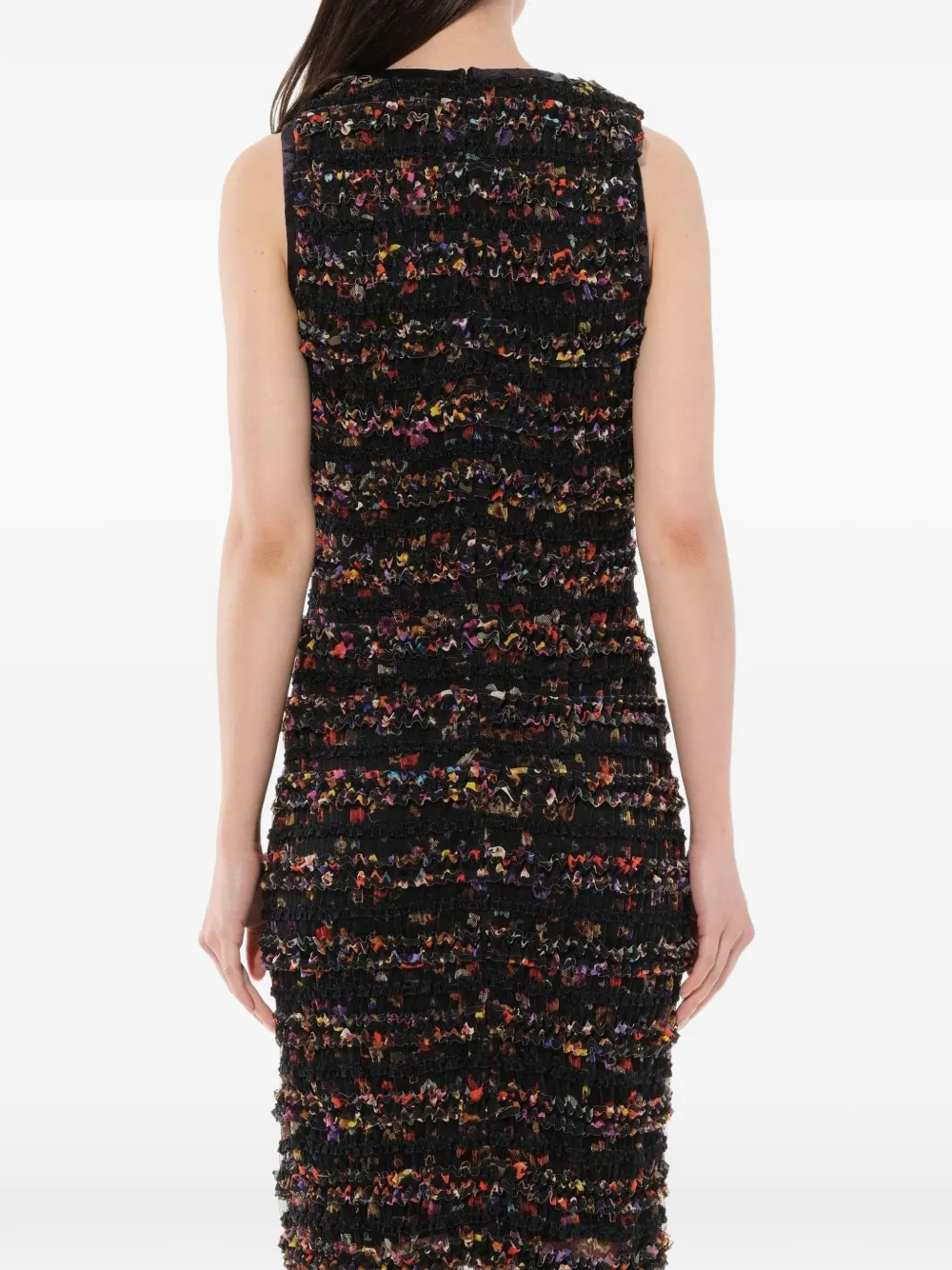 Givenchy ruched mesh shift dress Zwart