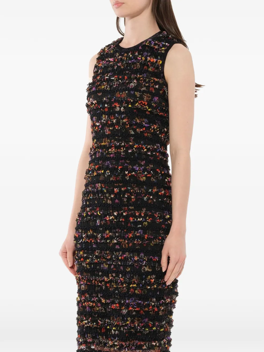Givenchy ruched mesh shift dress Zwart