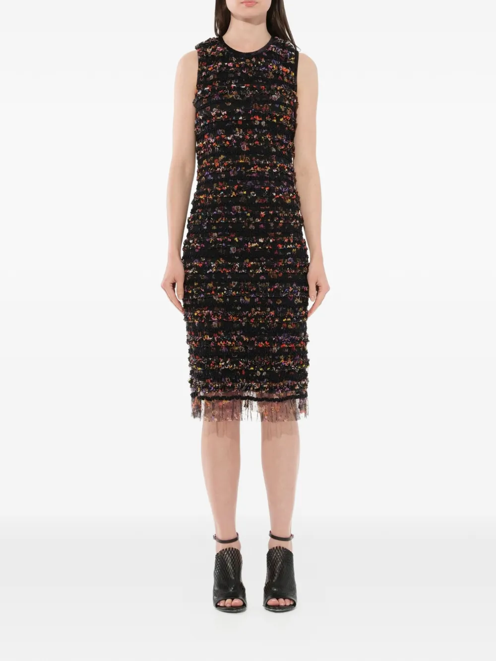 Givenchy ruched mesh shift dress - Black