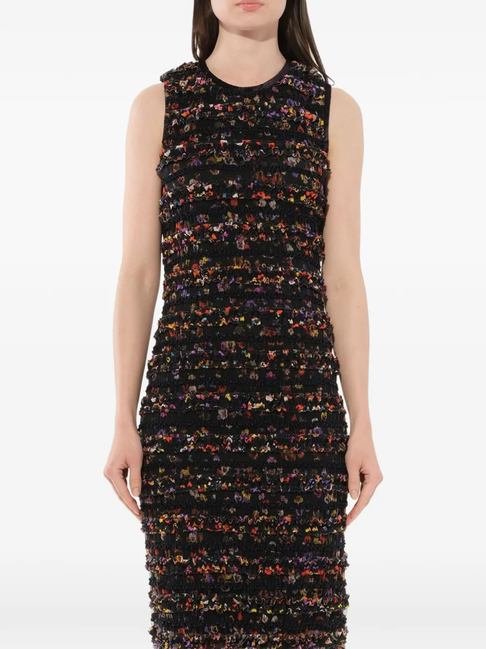 Givenchy ruched mesh shift dress Zwart
