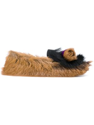 prada fur slippers