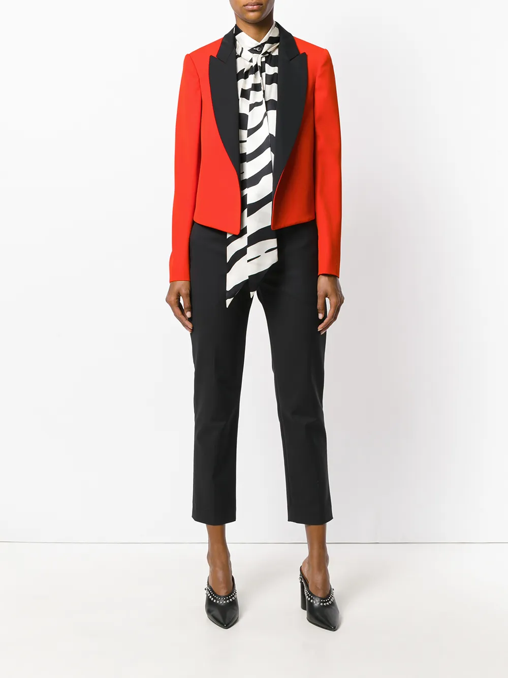 Lanvin contrast lapel jacket Rood
