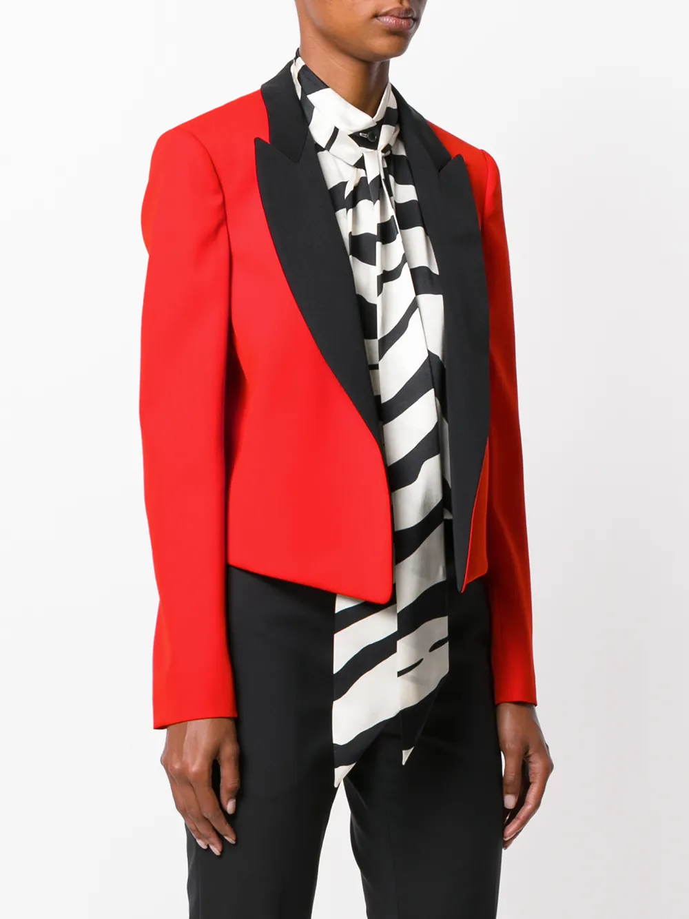 Lanvin contrast lapel jacket Rood