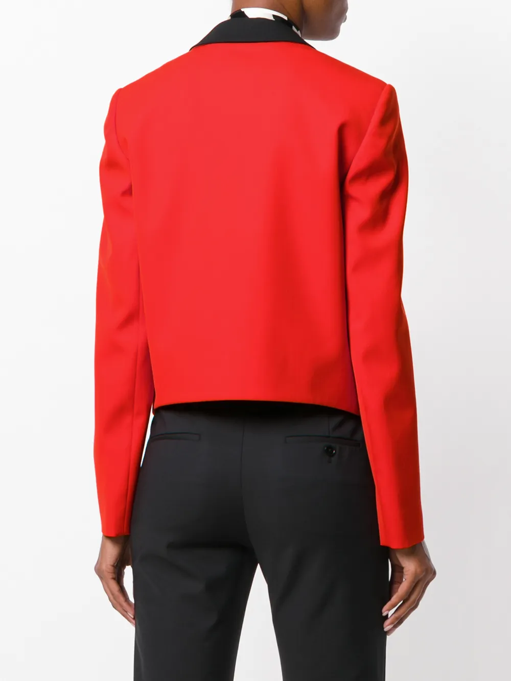 Lanvin contrast lapel jacket Rood