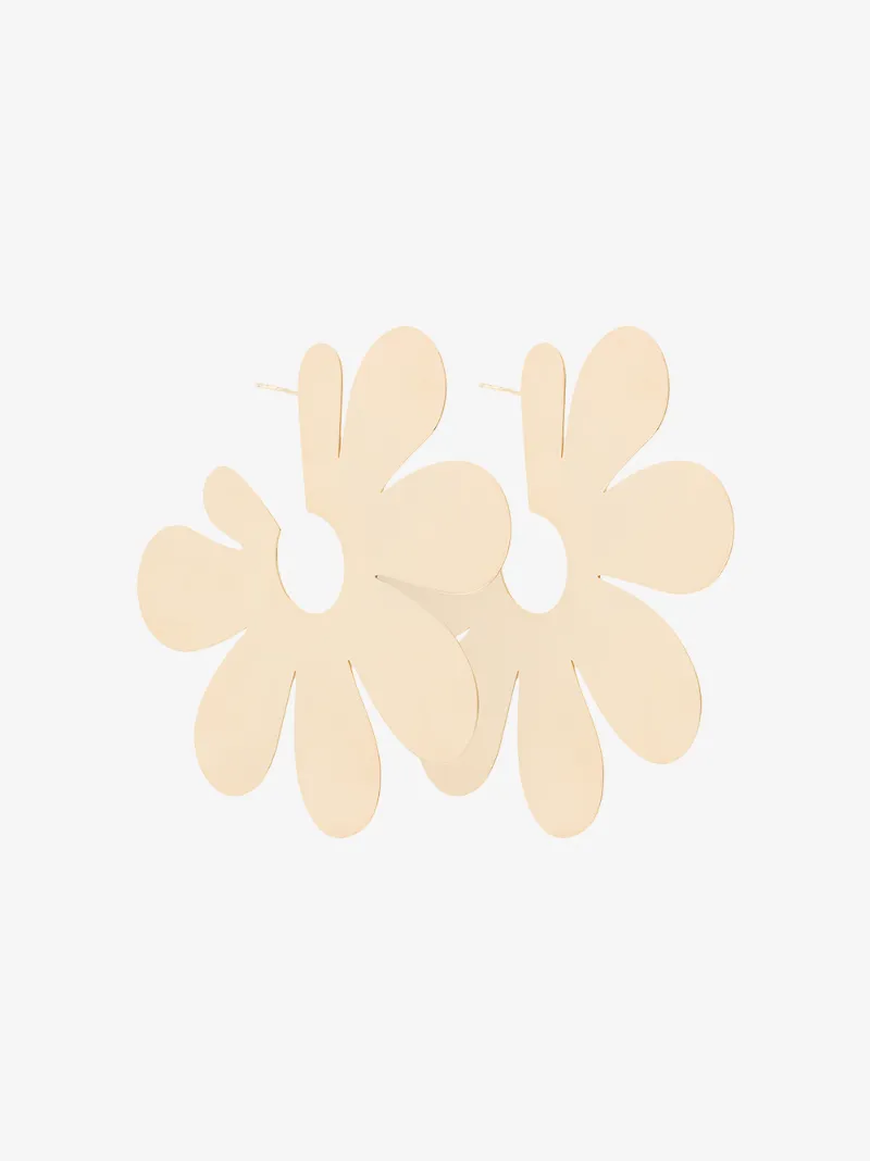 Simone Rocha large Flower solid earrings