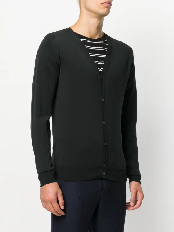 John Smedley V-neck Cardigan Black FARFETCH PH
