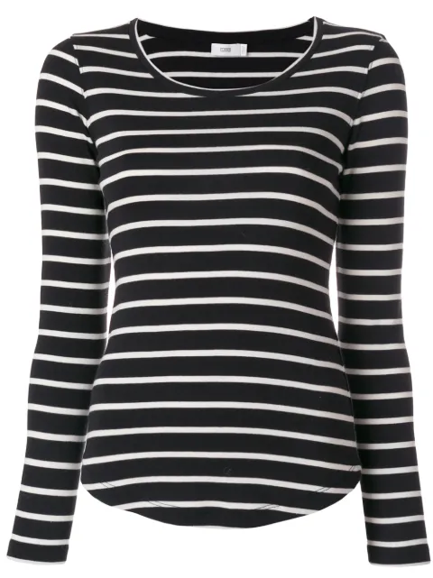 Closed striped fitted top