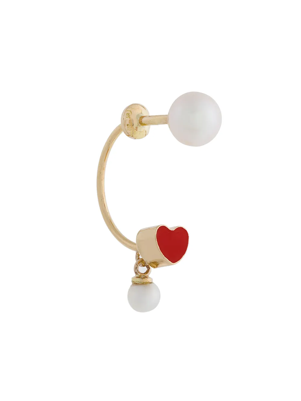 

Delfina Delettrez 18kt gold Heart Piercing earring - Metalizado