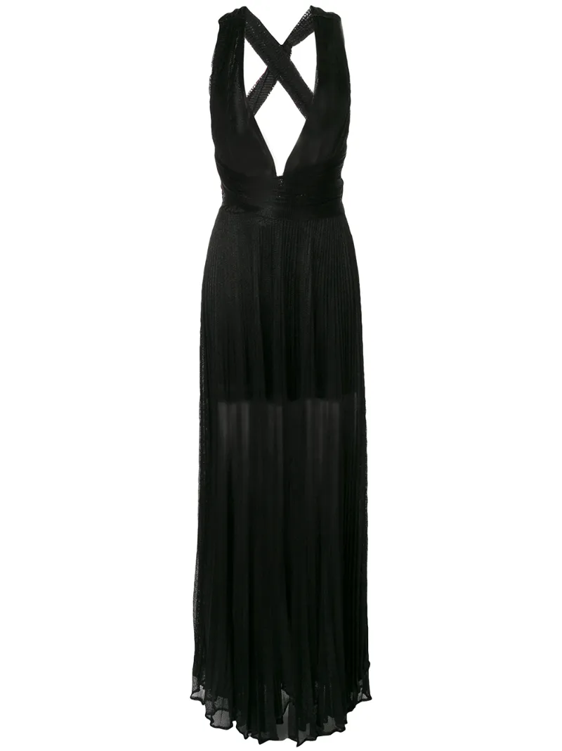 Maria Lucia Hohan - Perla gown - women - Lurex/Nylon/Spandex/Elastane/Viscose - 40, Black