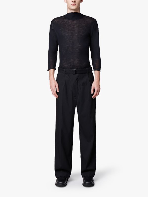 Rochas Texture Wool Trousers in White  Lyst