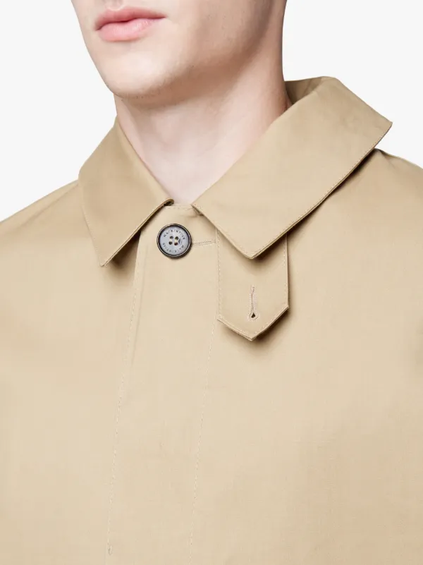 Kelp Bonded Cotton 3/4 Mackintosh Coat