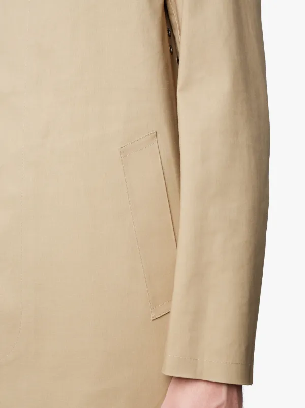 Kelp Bonded Cotton 3/4 Mackintosh Coat