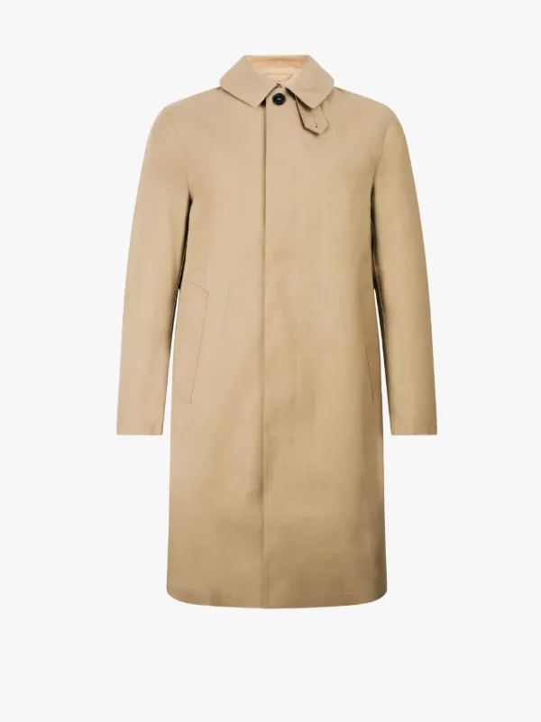 Kelp Bonded Cotton 3/4 Mackintosh Coat