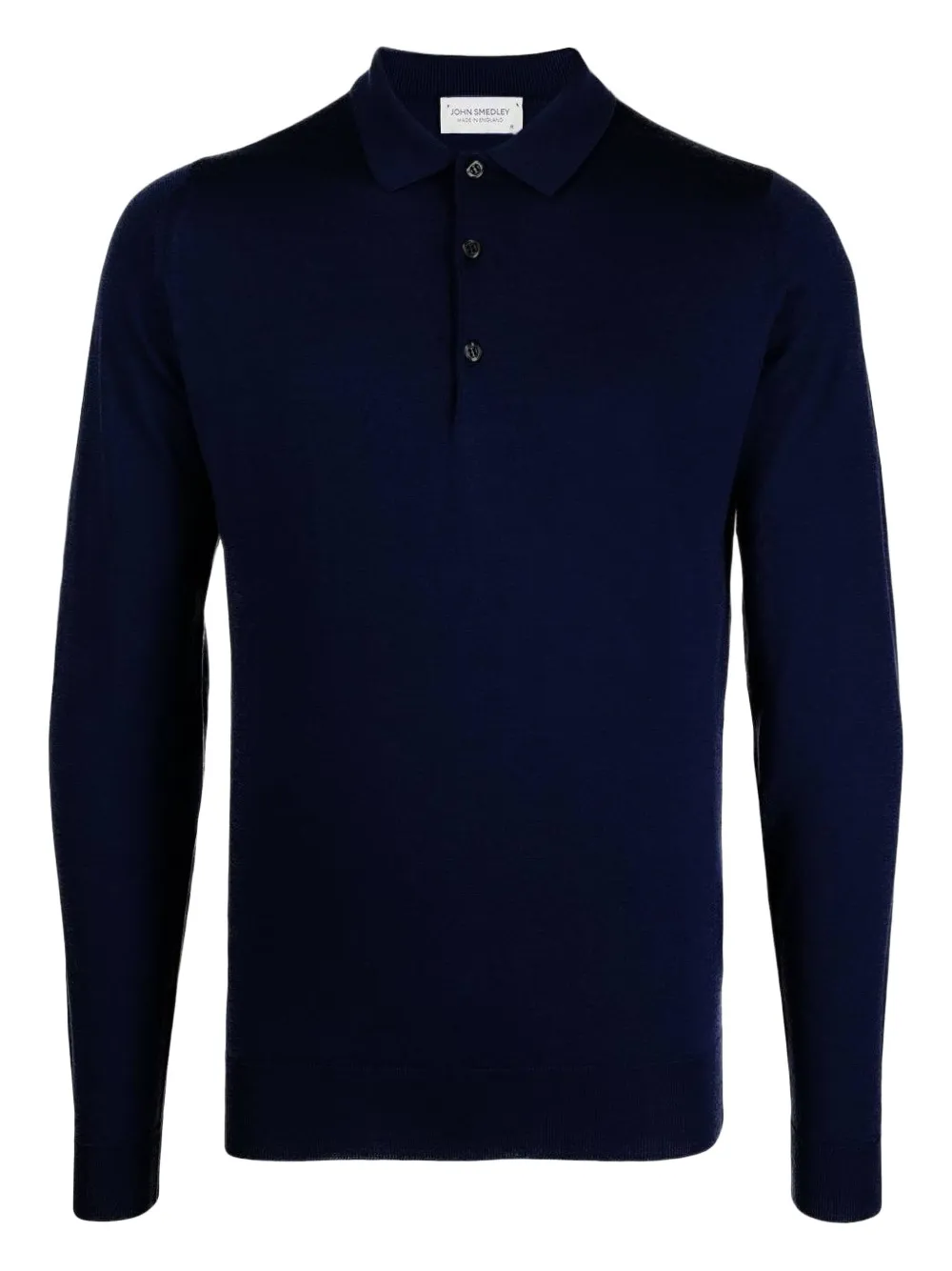 John Smedley merino wool polo shirt | Blue | Image 1