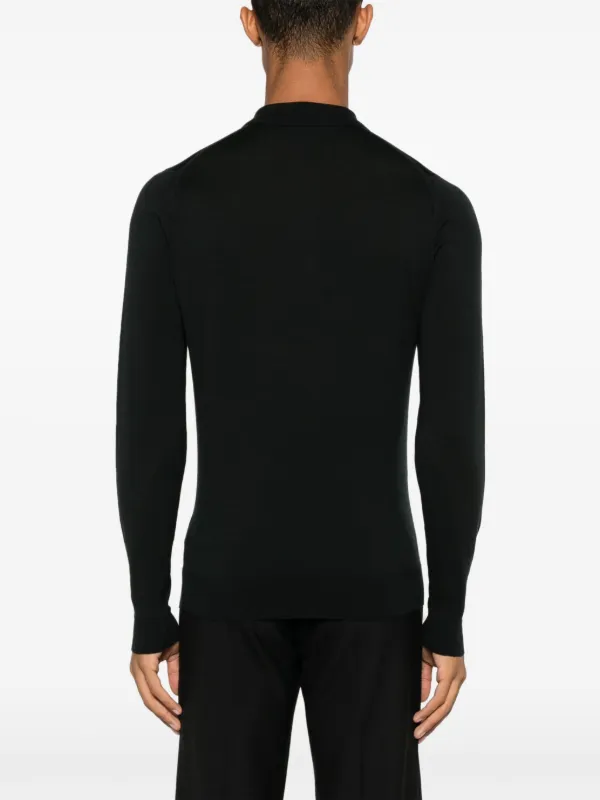 Tシャツ・カットソー JOHN SMEDLEY FW24 BELPER SHIRT LS (BELPER INK) Belper - Classic Extra Fine Merino Wool Shirt | John Smedley