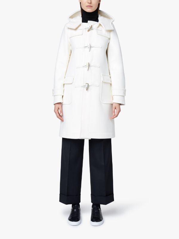 white duffle coat