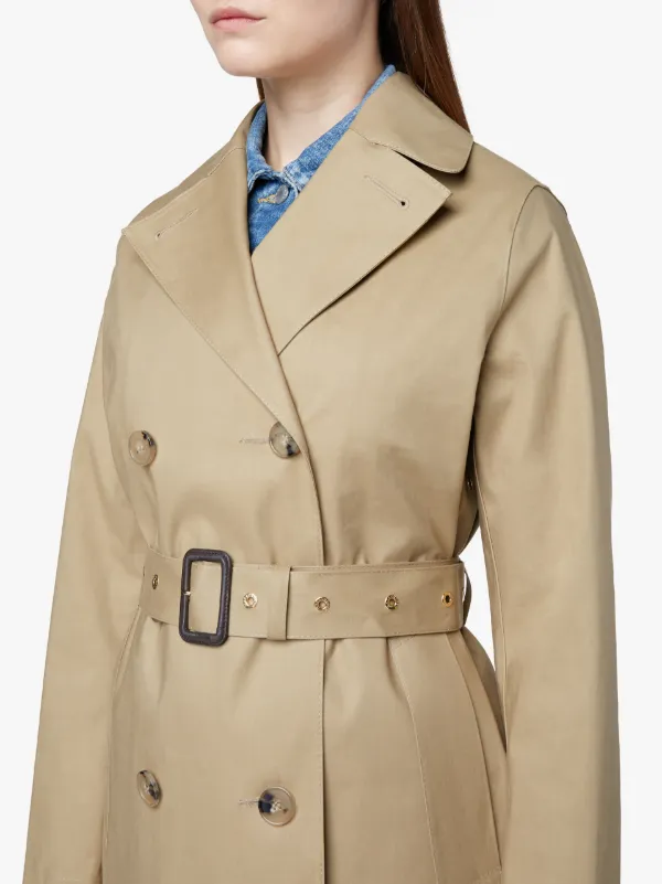 Kelp Bonded Cotton Long Trench Coat