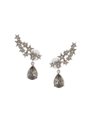 Oscar De La A Crystal Star Earrings Farfetch Oscar De La A Crystal Star Earrings