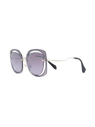 Miu con contraste Gafas sol en de Eyewear montura xqwEpEf4Y