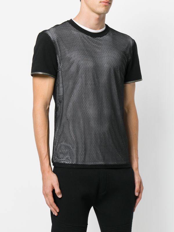 Versace mesh panel T-shirt SS19 