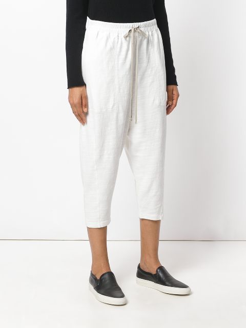 rick owens drop crotch joggers