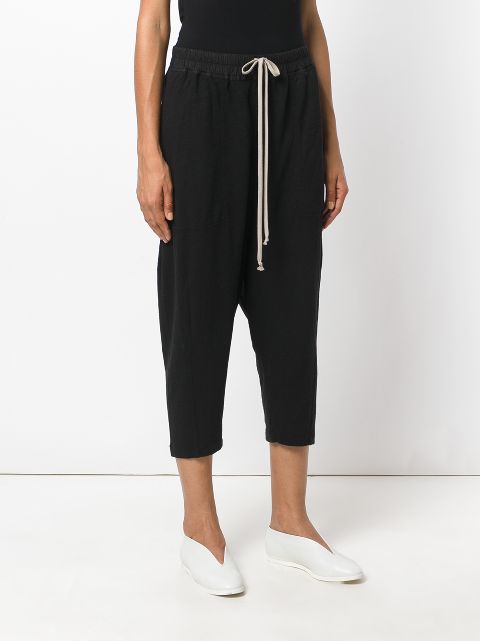 rick owens drop crotch joggers