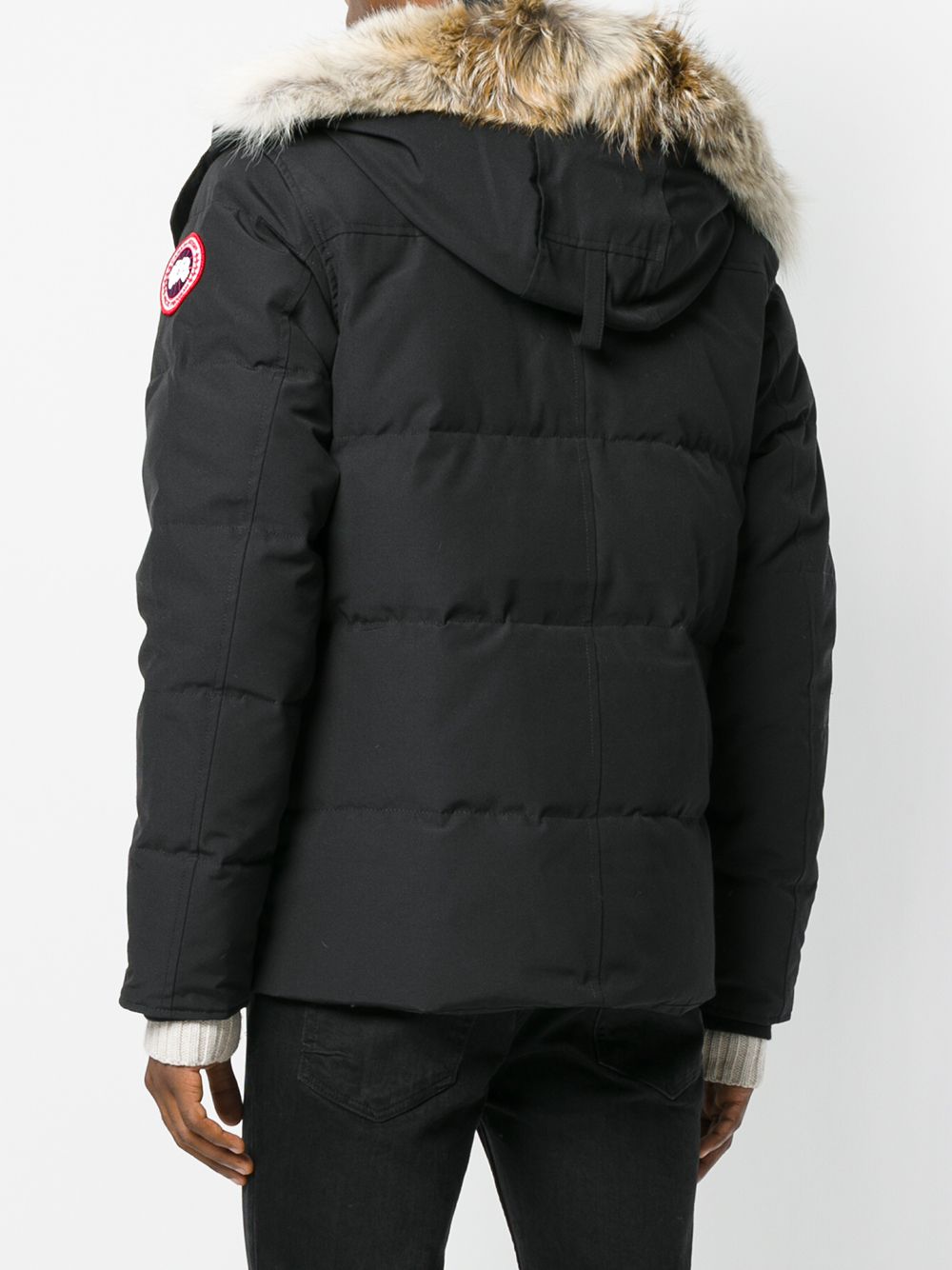 фото Canada Goose пуховое пальто с меховой оторочкой