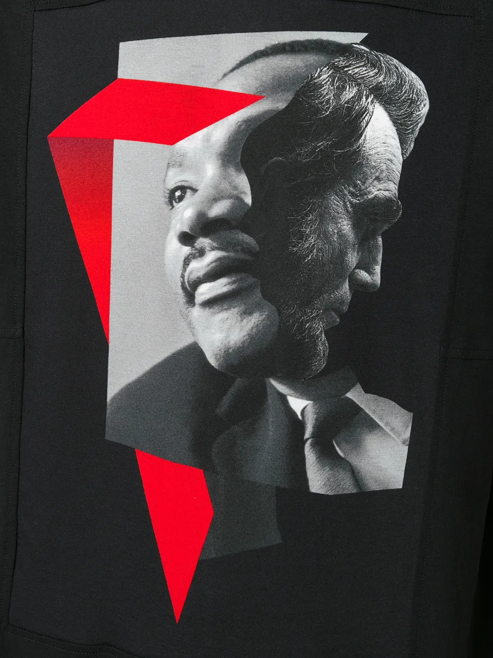 Neil Barrett Martin Luther King Jr & Lincoln graphic print T-shirt Zwart
