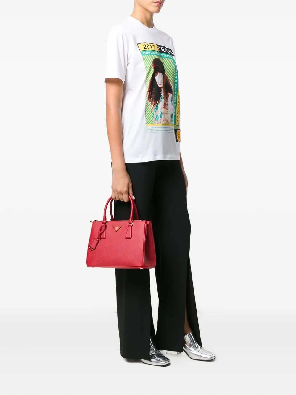 Prada mini Galleria tote - Rood