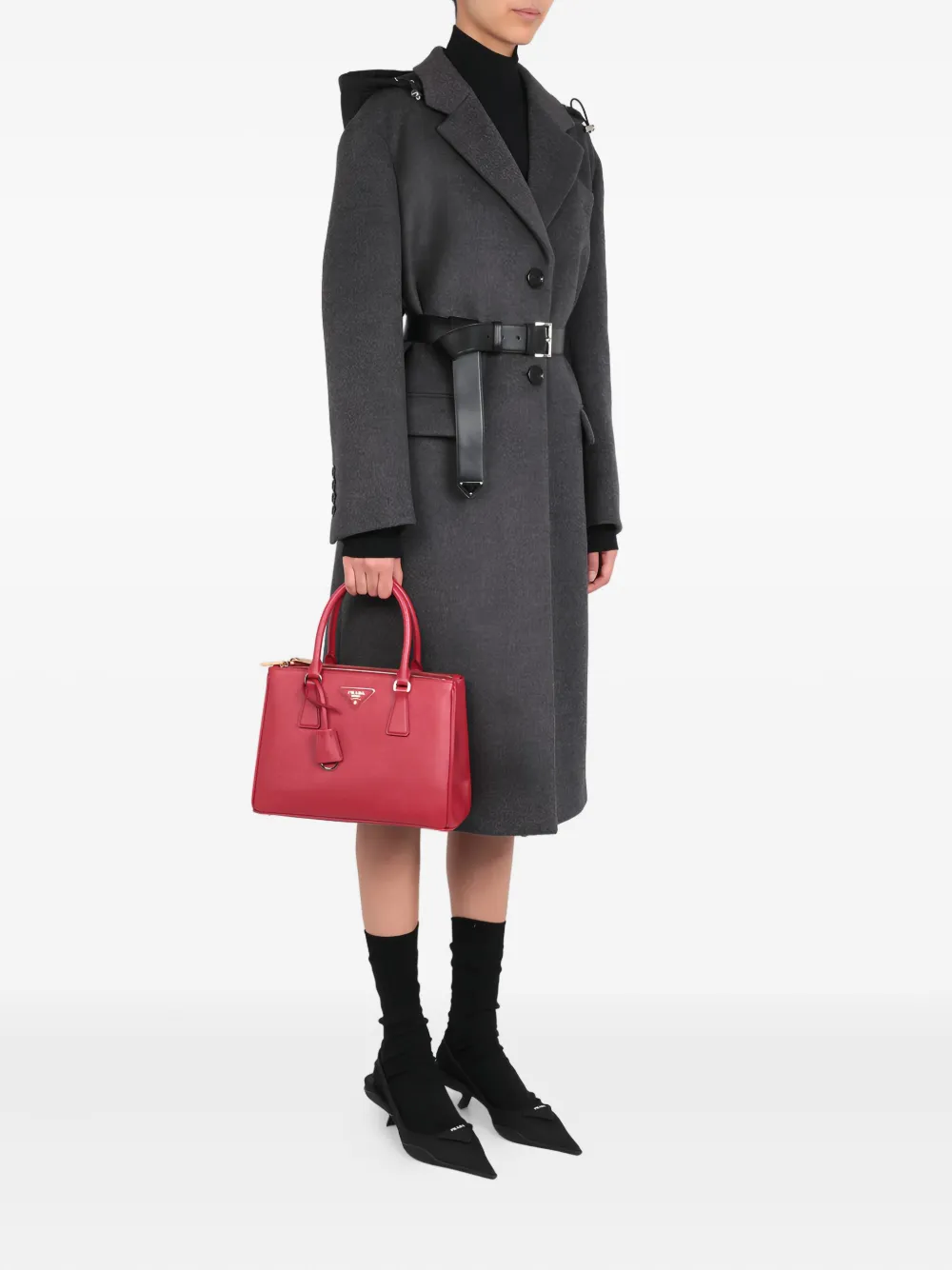 Prada 'galleria' Handtasche   Rot 
