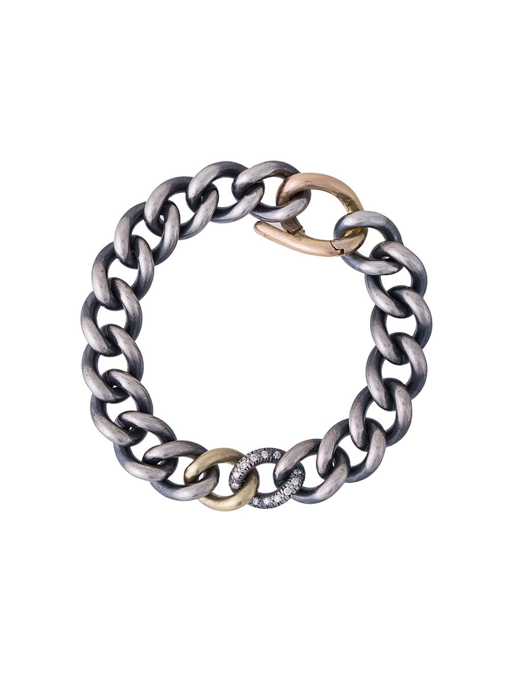 Hum 18kt Gold Diamond Chunky Chain Bracelet In Metallic