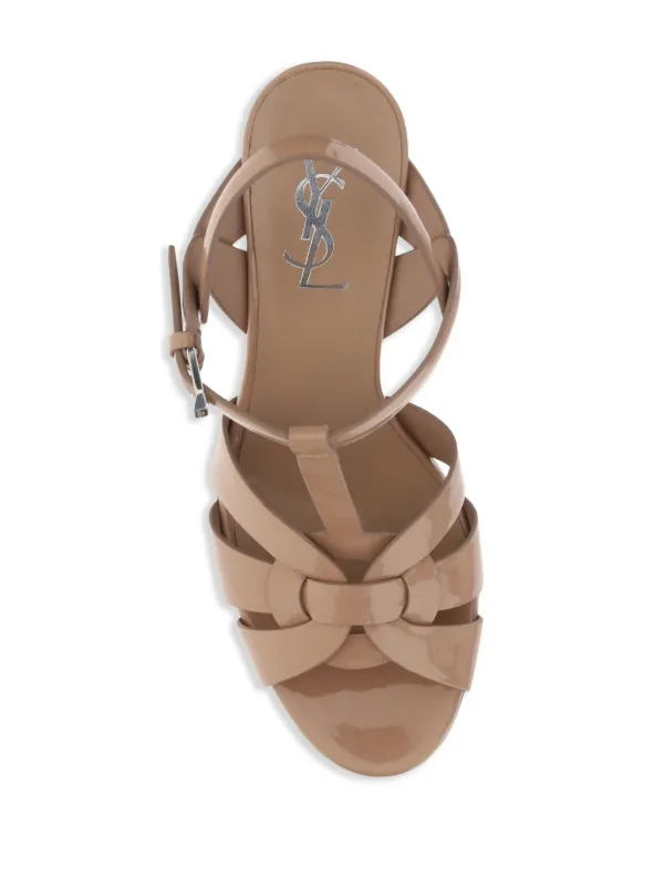 Saint Laurent 75mm Tribute Sandals | Neutrals | FARFETCH