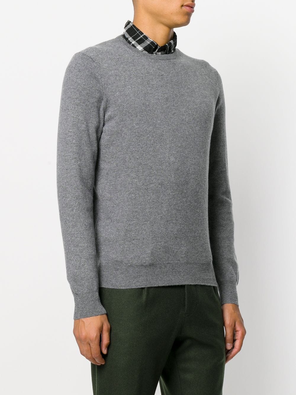 Shop Barba Crew Neck Sweater In Grau