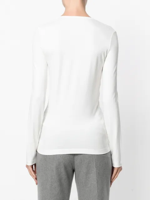 white v neck sweatshirt
