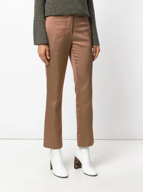 ETRO Brocade Patterned Flared Trousers | ModeSens