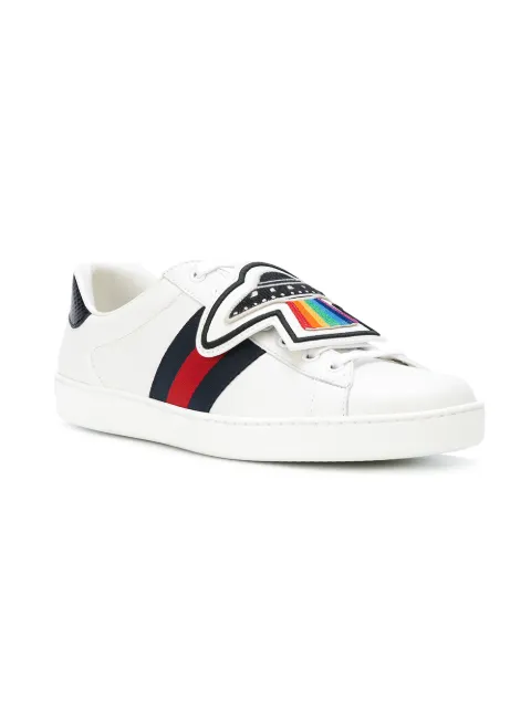 gucci ace embellished leather sneakers