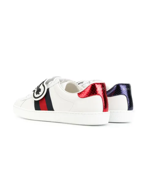 gucci ace embellished leather sneakers